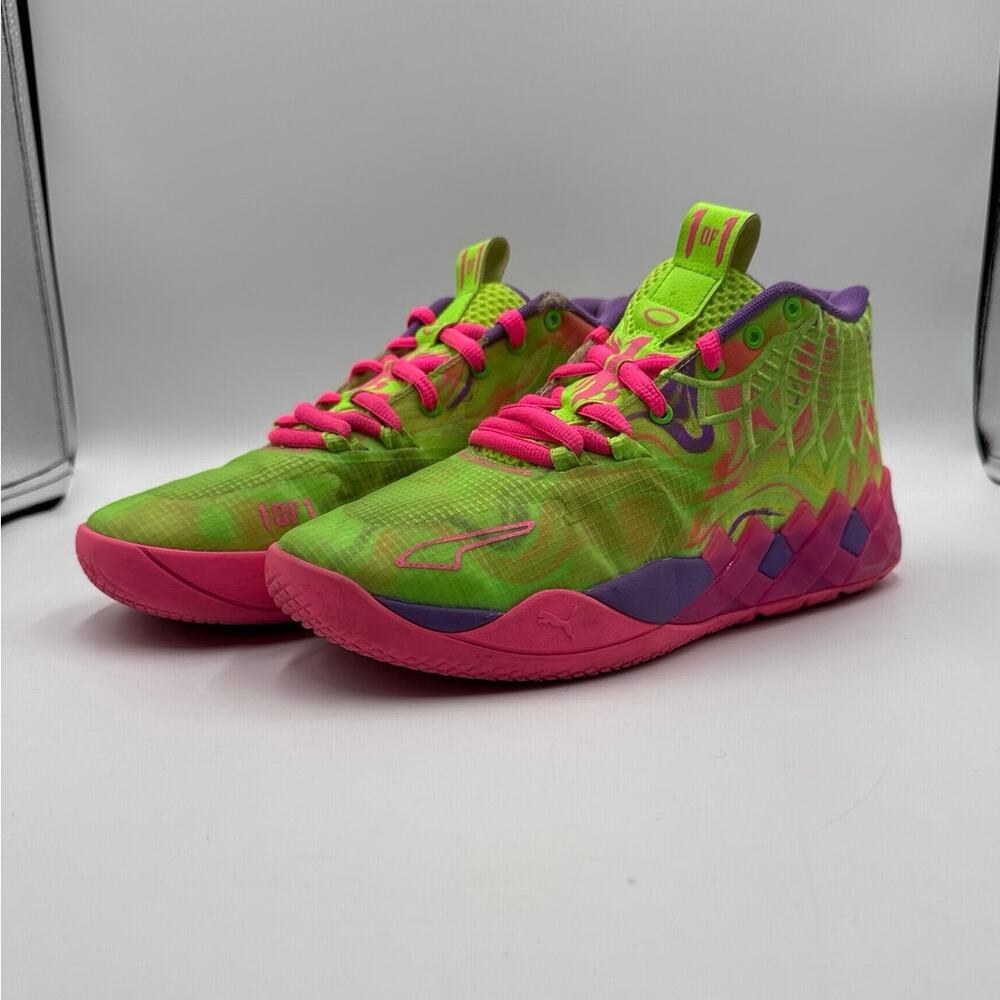 Puma MB.01 LaMelo Ball Shoes Men's Size 6.5 Green/Purple/Pink Inverse Toxic